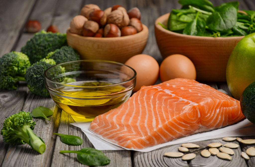 Omega 3 food such as fish, nuts, eggs and others that have benefit for dry eye